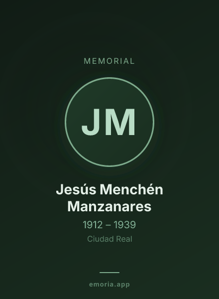 Memorial portrait of Jesús Menchén Manzanares