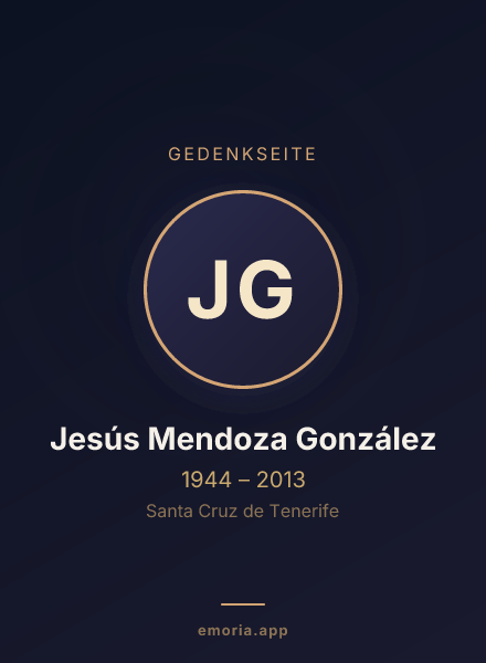 Gedenkportrait von Jesús Mendoza González