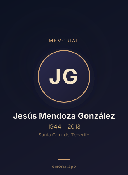 Memorial portrait of Jesús Mendoza González