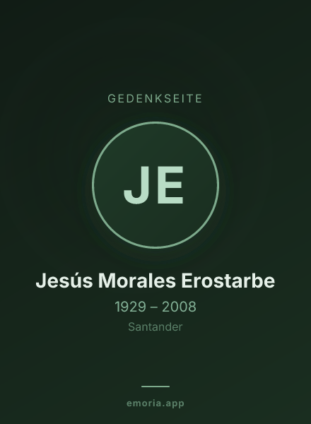 Gedenkportrait von Jesús Morales Erostarbe