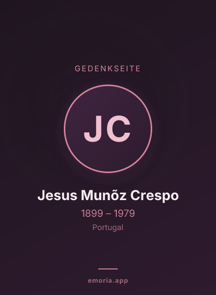 Gedenkportrait von Jesus Munõz Crespo