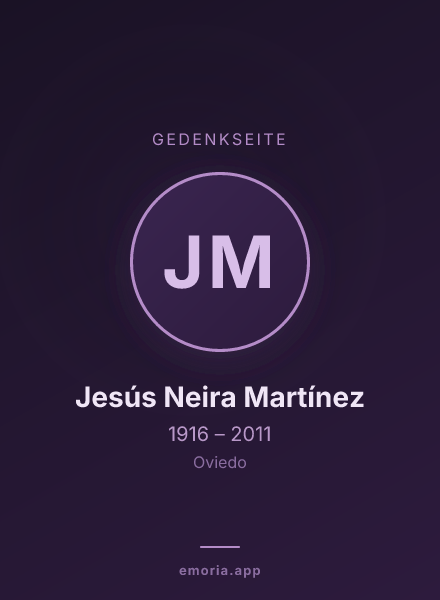 Gedenkportrait von Jesús Neira Martínez