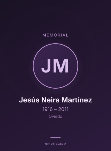 Memorial portrait of Jesús Neira Martínez