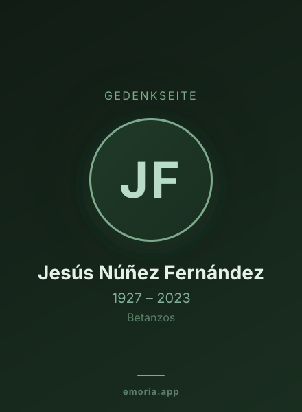 Gedenkportrait von Jesús Núñez Fernández