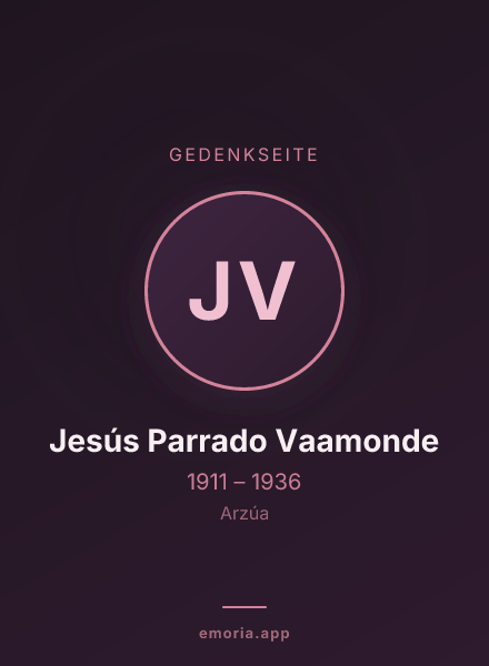 Gedenkportrait von Jesús Parrado Vaamonde