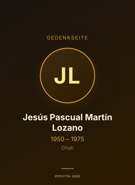 Gedenkportrait von Jesús Pascual Martín Lozano