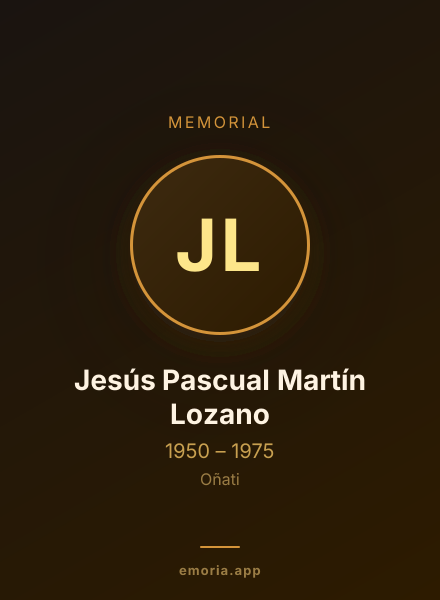Memorial portrait of Jesús Pascual Martín Lozano