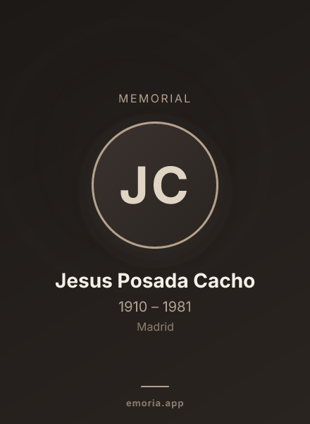 Memorial portrait of Jesus Posada Cacho