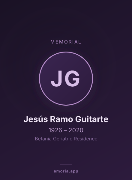 Memorial portrait of Jesús Ramo Guitarte