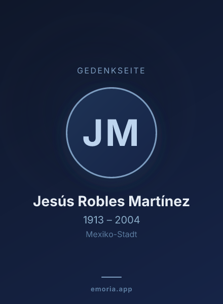 Gedenkportrait von Jesús Robles Martínez