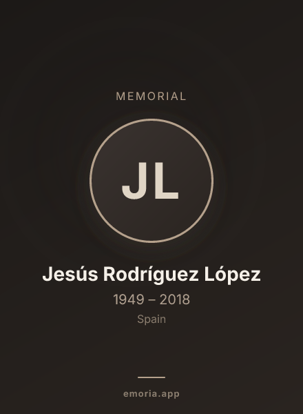 Memorial portrait of Jesús Rodríguez López