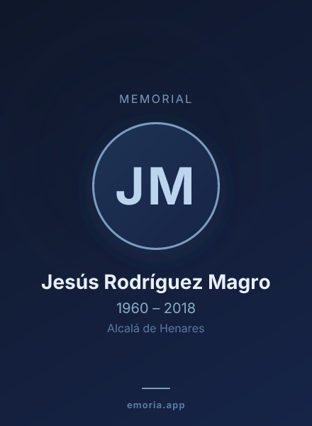 Memorial portrait of Jesús Rodríguez Magro