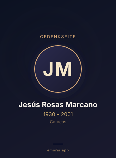 Gedenkportrait von Jesús Rosas Marcano