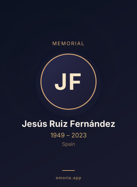 Memorial portrait of Jesús Ruiz Fernández