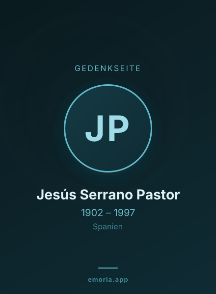 Gedenkportrait von Jesús Serrano Pastor
