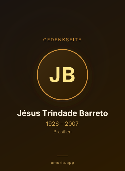 Gedenkportrait von Jésus Trindade Barreto