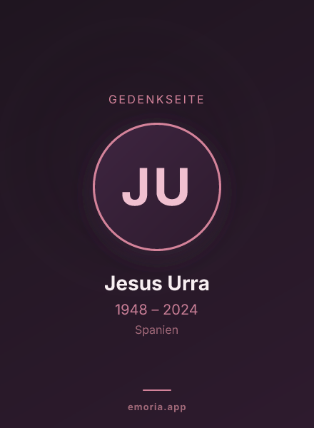 Gedenkportrait von Jesus Urra