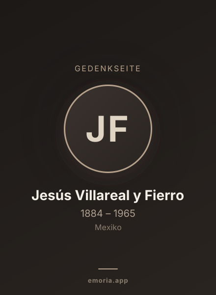 Gedenkportrait von Jesús Villareal y Fierro