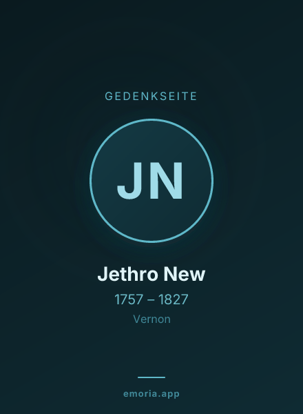 Gedenkportrait von Jethro New