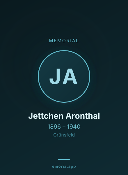 Memorial portrait of Jettchen Aronthal