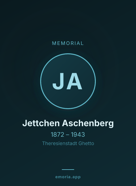 Memorial portrait of Jettchen Aschenberg