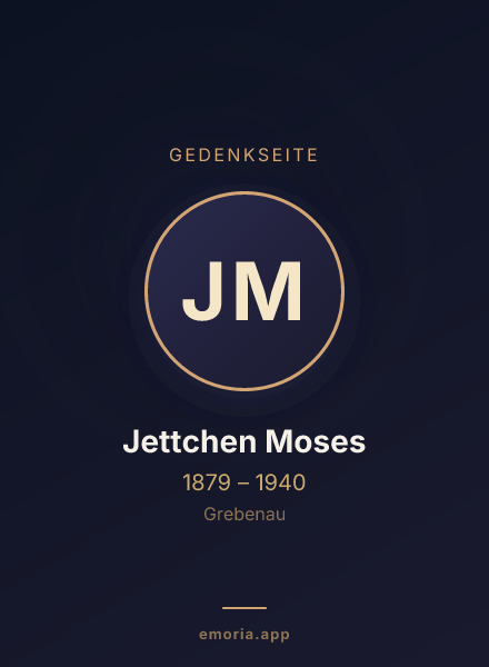 Gedenkportrait von Jettchen Moses