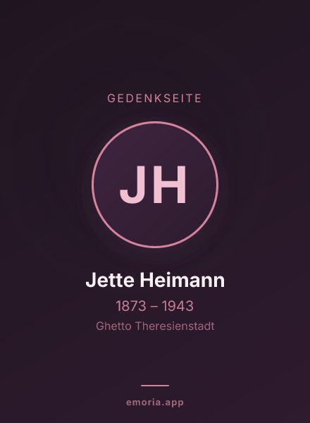 Gedenkportrait von Jette Heimann