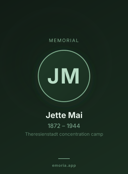 Memorial portrait of Jette Mai