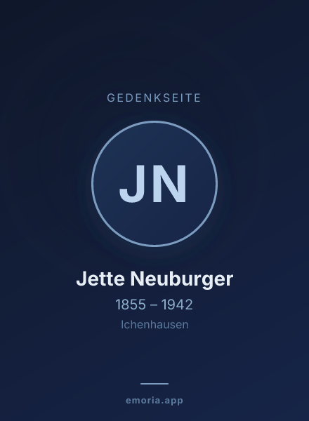 Gedenkportrait von Jette Neuburger