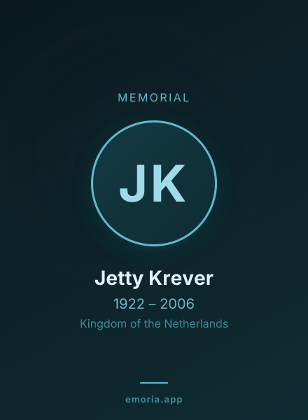 Memorial portrait of Jetty Krever