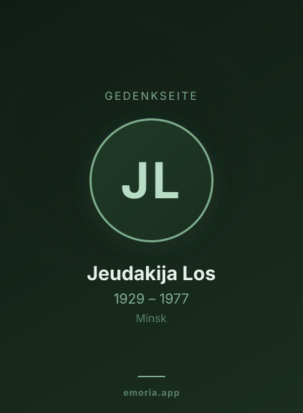 Gedenkportrait von Jeudakija Los