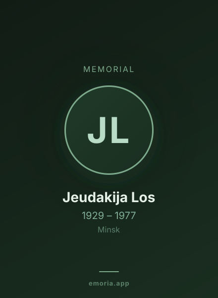 Memorial portrait of Jeudakija Los