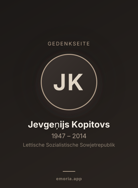 Gedenkportrait von Jevgeņijs Kopitovs