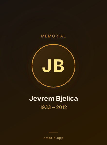 Memorial portrait of Jevrem Bjelica