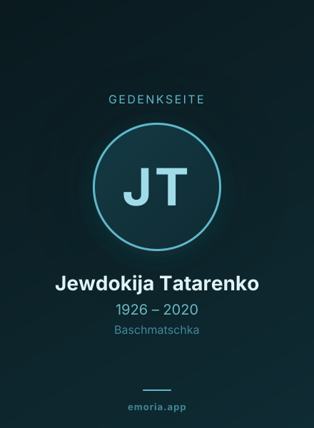 Gedenkportrait von Jewdokija Tatarenko