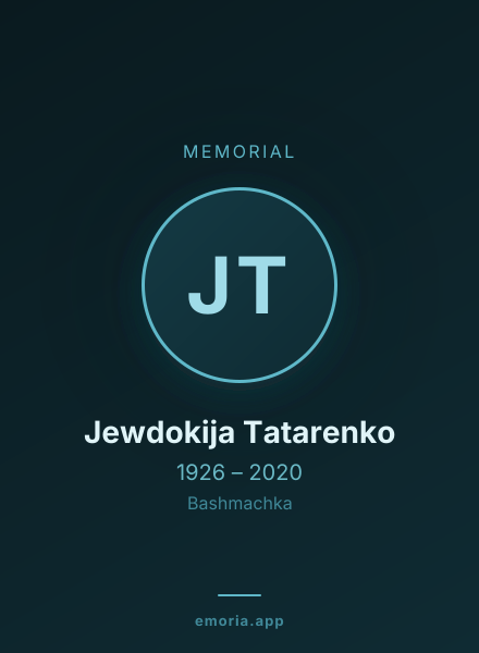 Memorial portrait of Jewdokija Tatarenko