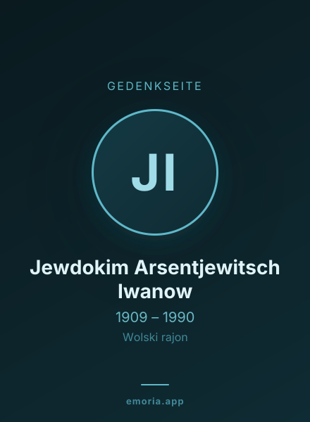 Gedenkportrait von Jewdokim Arsentjewitsch Iwanow