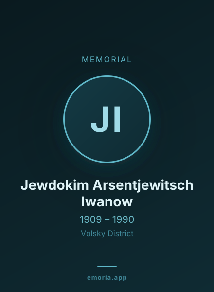 Memorial portrait of Jewdokim Arsentjewitsch Iwanow