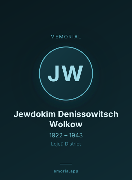 Memorial portrait of Jewdokim Denissowitsch Wolkow