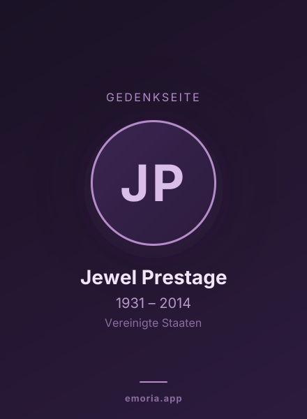 Gedenkportrait von Jewel Prestage