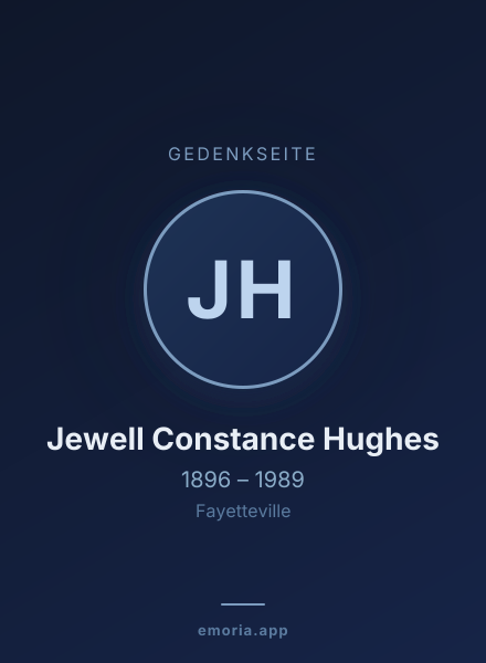 Gedenkportrait von Jewell Constance Hughes