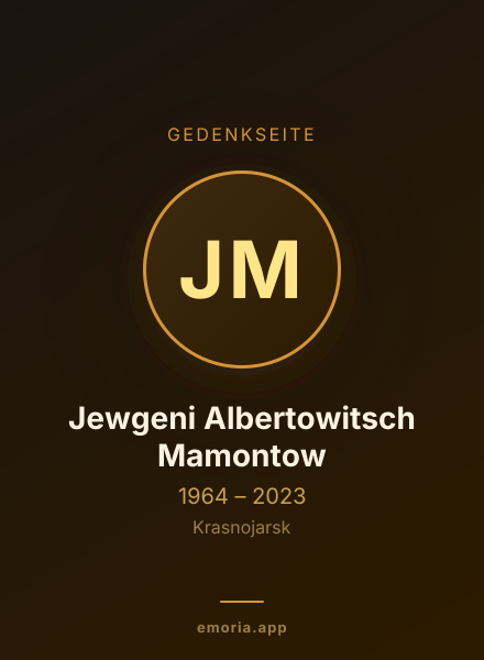 Gedenkportrait von Jewgeni Albertowitsch Mamontow