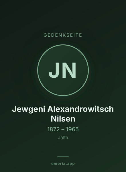 Gedenkportrait von Jewgeni Alexandrowitsch Nilsen