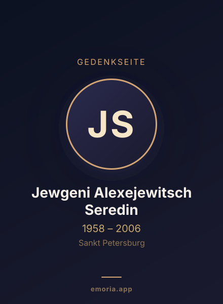Gedenkportrait von Jewgeni Alexejewitsch Seredin