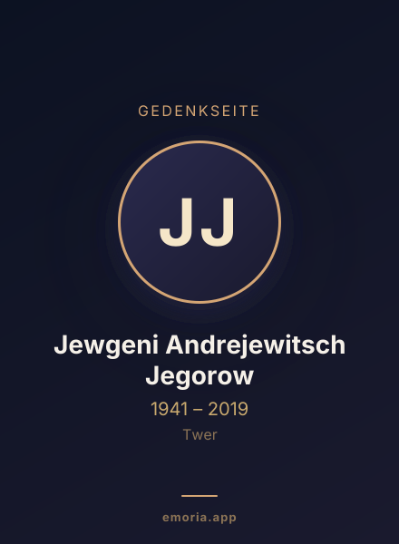 Gedenkportrait von Jewgeni Andrejewitsch Jegorow