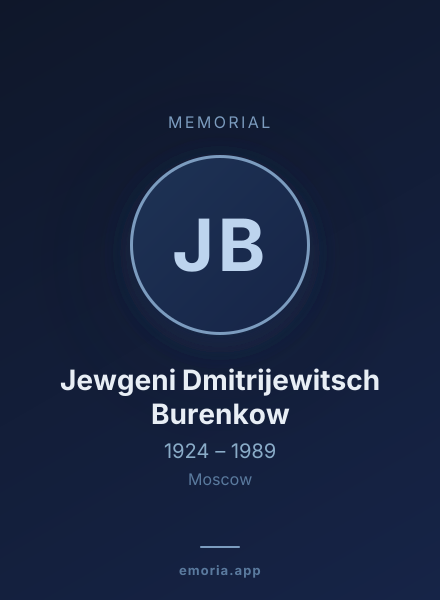 Memorial portrait of Jewgeni Dmitrijewitsch Burenkow