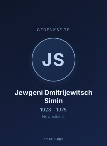 Gedenkportrait von Jewgeni Dmitrijewitsch Simin