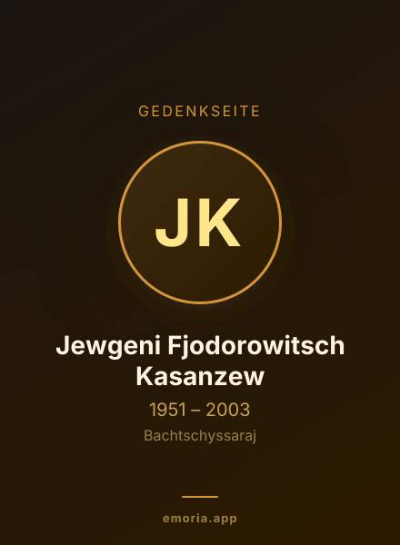 Gedenkportrait von Jewgeni Fjodorowitsch Kasanzew