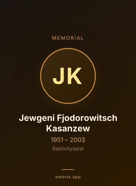 Memorial portrait of Jewgeni Fjodorowitsch Kasanzew