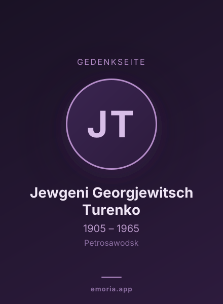 Gedenkportrait von Jewgeni Georgjewitsch Turenko